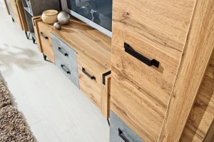 Šatní skříň 90 cm do ložnice Lofter LO1 Beton Dub Wotan