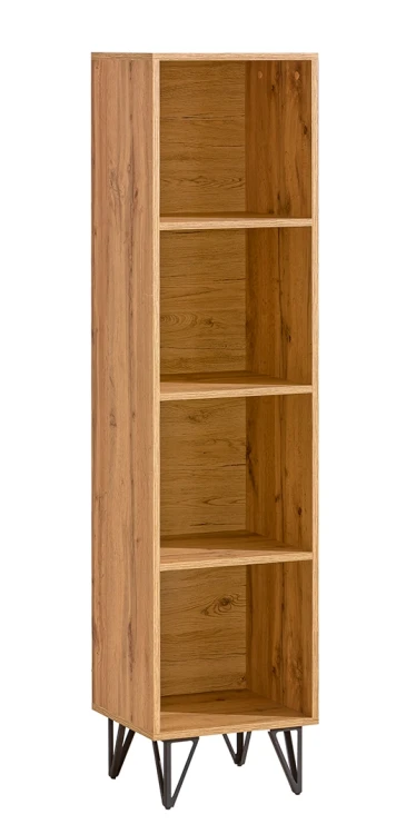 Otevřená knihovna do obývacího pokoje a ložnice 35 cm Lofter LO10 Dub Wotan