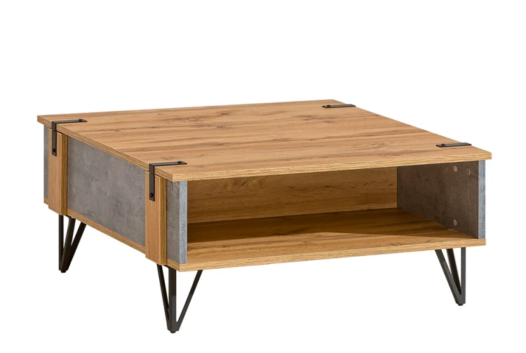 Konferenční stolek do obývacího pokoje 80 cm Lofter L12 Betonový Millenium Oak Wotan