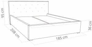 Čalouněná postel s matrací 180x200 Star Bílá