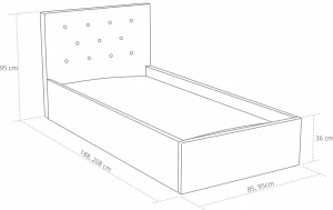 Čalouněná postel s matrací 80x200 Star Bílá