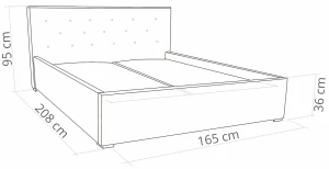 Čalouněná postel 160x200 Star Šedá