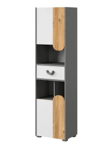 Skříň do pokoje pro mládež Carini CA3 Dub Nash/bílá Brilliant/Grafit