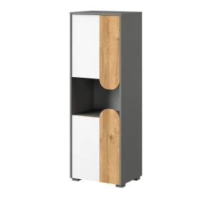 Skříňka do pokoje pro mládež Carini CA4 Dub Nash/bílá Brilliant/Grafit