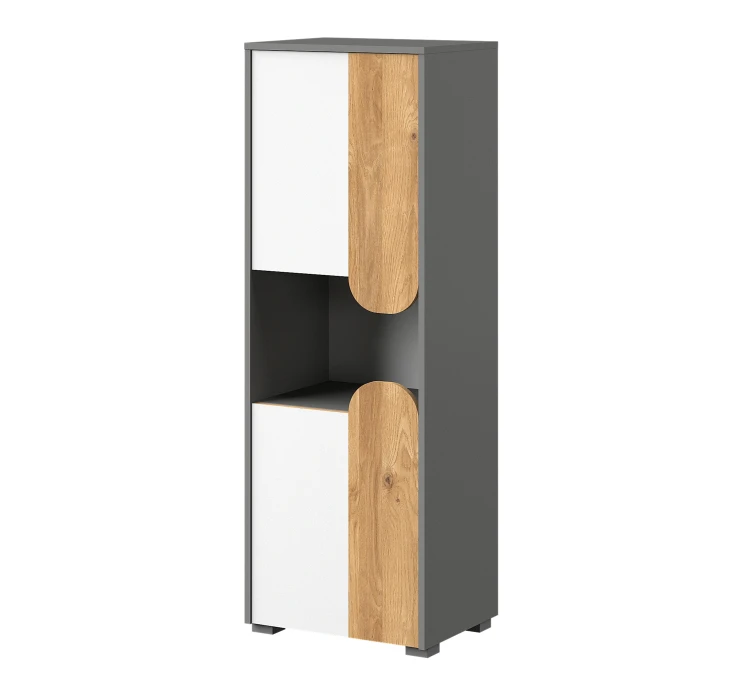 Skříňka do pokoje pro mládež Carini CA4 Dub Nash/bílá Brilliant/Grafit