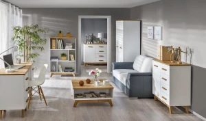 Skříň 85 cm do obývacího pokoje Sven SV3 Nash dub/Andersen borovice