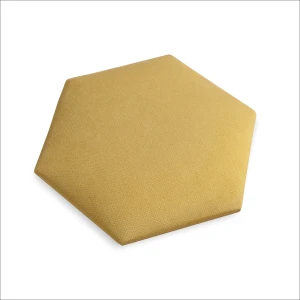 Čalouněný nástěnný panel 3D Medové plásty 35x45 žlutá