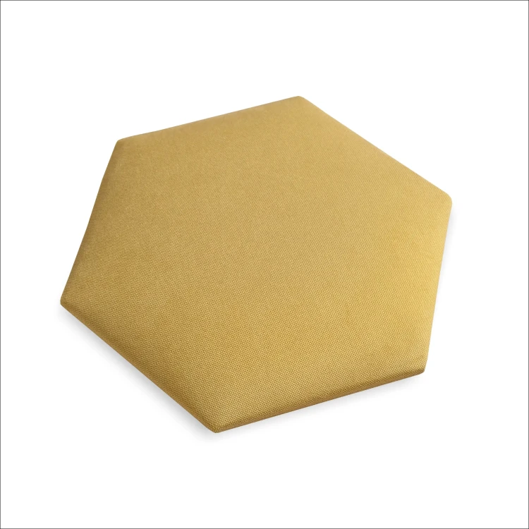 Čalouněný nástěnný panel 3D Medové plásty 35x45 žlutá