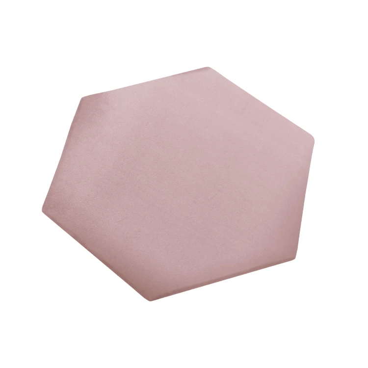 Čalouněný nástěnný panel 3D Medové plásty 35x45 růžová