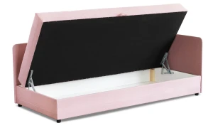 Jednolůžková postel s boxem Hirek 80x200 Růžová