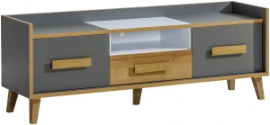 Skříňka s občerstvením 160 cm do pokoje pro mládež Verso W7 Riveria dub/bílá/antracit