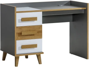 Psací stůl 120 cm pro nábytek pro mládež W8 Riveria dub/bílá/antracit
