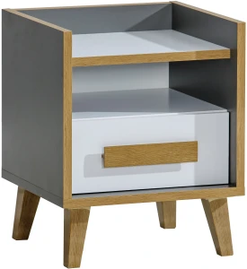 Noční stolek pro mládež 120 cm Verso W11 Riveria dub/bílá/antracit