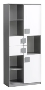 Regál 80 cm Gumi G2 Bílá/Antracitová