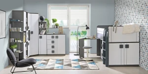 Komoda 80 cm Gumi G3 Bílá/Antracitová