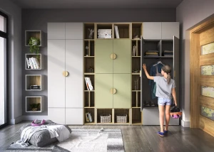 Komoda Melo ME6 Cashmere Avocado do ložnice a obývacího pokoje