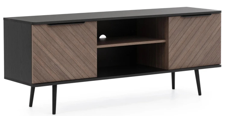 TV skříňka Pinelli PN-04 Černá grafitová/Captains Deck