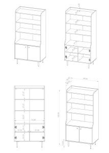 Regál do obývacího pokoje Vasina VS06 Brandy Castello