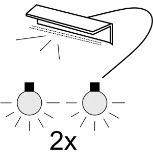 LED osvětlení ACS-02 klipové dvoubodové