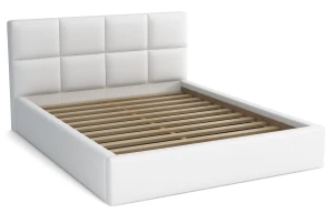 Manželská postel s úložným prostorem 160x200 - Alaska Bílá Ekokůže