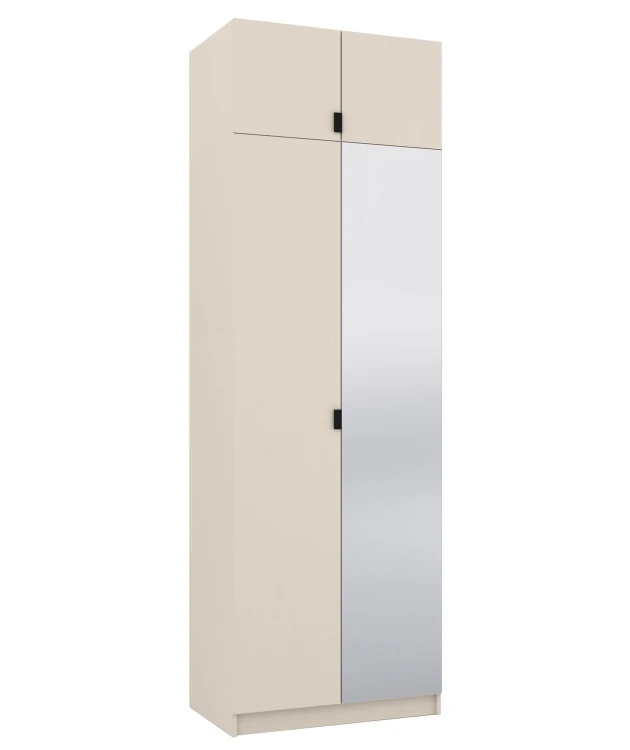 Zrcadlová šatní skříň s nástavcem 80 cm Foxen Cashmere