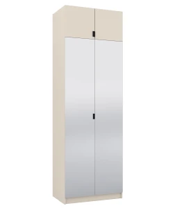 Šatní skříň se 2 zrcadly a nástavcem 80 cm Foxen Cashmere