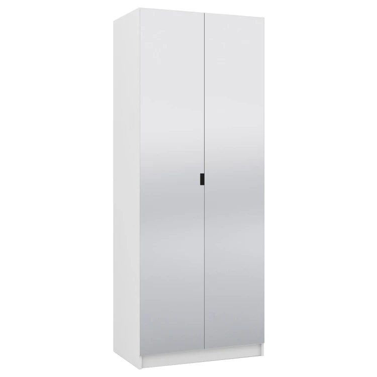 Šatní skříň se 2 zrcadly 80 cm Foxen Bílá