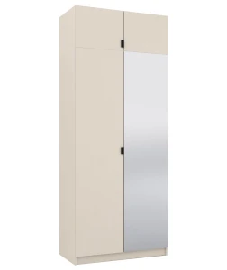 Zrcadlová šatní skříň s nástavcem 100 cm Foxen Cashmere