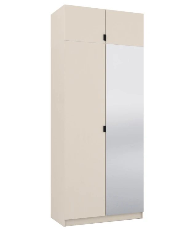 Zrcadlová šatní skříň s nástavcem 100 cm Foxen Cashmere