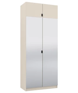 Šatní skříň se 2 zrcadly a nástavcem 100 cm Foxen Cashmere