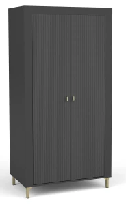 Šatní skříň do ložnice Mossa MO1 Černá/dub whisky