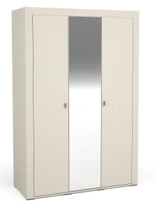 Zrcadlová šatní skříň Mossa MO2 Kašmír/dub whisky