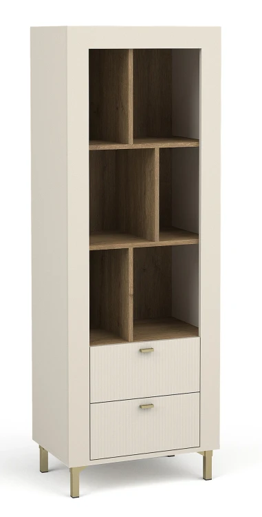 Knihovna Mossa MO4 Kašmír/dub whisky