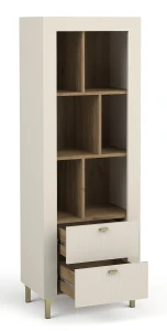 Knihovna Mossa MO4 Kašmír/dub whisky