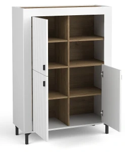 Komoda do obývacího pokoje Mossa MO5 Bílý/dub whisky