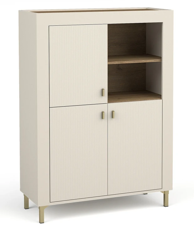 Komoda do obývacího pokoje Mossa MO5 Kašmír/dub whisky