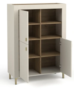 Komoda do obývacího pokoje Mossa MO5 Kašmír/dub whisky