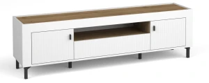 TV skříňka do obývacího pokoje Mossa MO8 Bílý/dub whisky