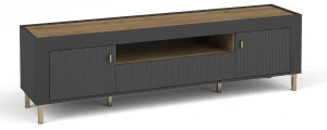 TV skříňka do obývacího pokoje Mossa MO8 Černá/dub whisky