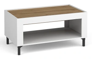 Konferenční stolek do obývacího pokoje Mossa MO9 Bílý/dub whisky