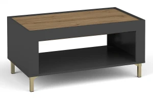 Konferenční stolek do obývacího pokoje Mossa MO9 Černá/dub whisky