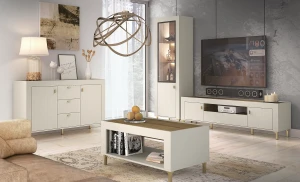 Konferenční stolek do obývacího pokoje Mossa MO9 Kašmír/dub whisky