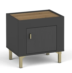 Noční stolek do ložnice Mossa MO11 Černá/dub whisky