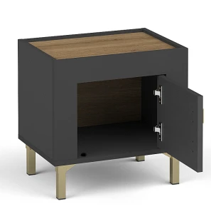 Noční stolek do ložnice Mossa MO11 Černá/dub whisky