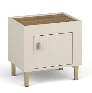 Noční stolek do ložnice Mossa MO11 Kašmír/dub whisky