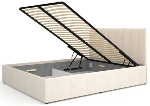 Manželská postel 160x200 Mossa MO12 Krémová