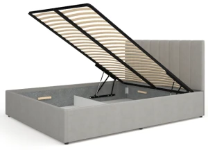 Manželská postel s matrací 160x200 Mossa MO12 Šedá