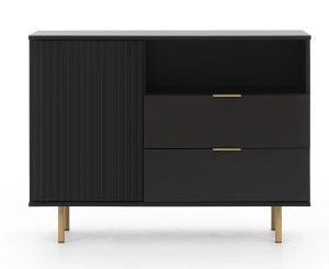 Komoda do obývacího pokoje Nubia K1D2SZ Černá matná