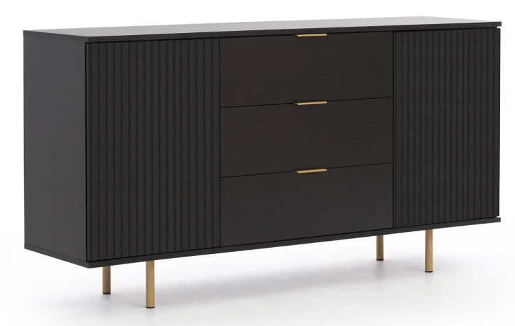 Komoda do obývacího pokoje Nubia K2D3SZ Černá matná