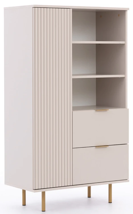 Knihovna do obývacího pokoje Nubia R1D2SZ Cashmere